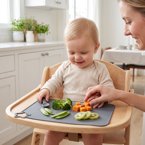 True Haven | Star Silicone Baby Placemat – Everyday Feeding Essential, Easy to Clean