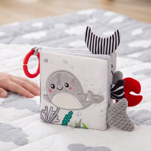 True Haven | Sensory Baby Cloth Book – Interactive Toy for Toddlers, Supports Motor Skills