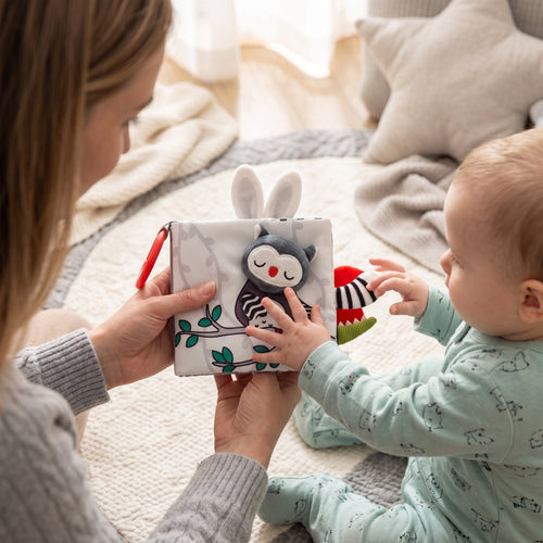 True Haven | Sensory Baby Cloth Book – Interactive Toy for Toddlers, Supports Motor Skills