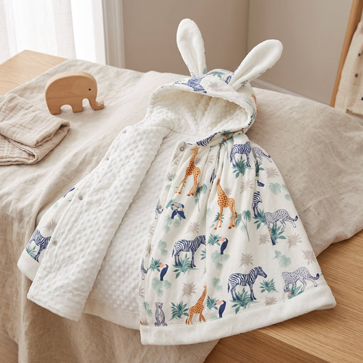 True Haven | Autumn Baby Hooded Cloak – Cozy Cold-Weather Layer, Machine Washable