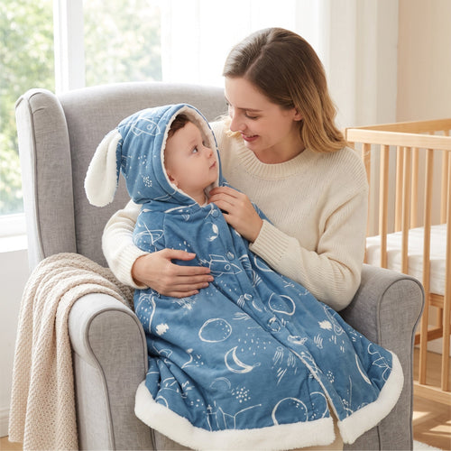 True Haven | Autumn Baby Hooded Cloak – Cozy Cold-Weather Layer, Machine Washable