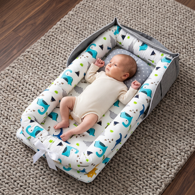 True Haven | Portable Safety Newborn Sleeping Crib – Cozy Support for Naptime & Bedtime, Machine Washable
