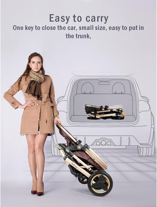 True Haven | 3-in-1 Baby Stroller, Bassinet & Car Seat – Converts in 3 Easy Steps, Reversible Seat Design