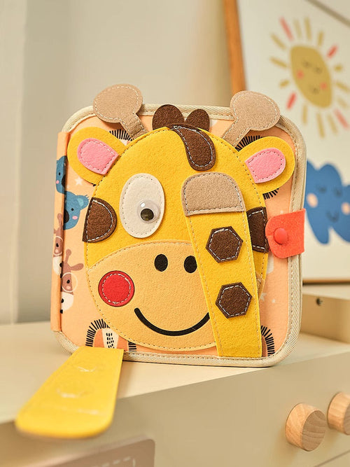 True Haven | Giraffe Quiet Book – Felt Busy Book for Toddlers, Compact & Portable
