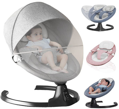 True Haven | Electric Baby Rocking Chair – Smart Auto-Soothing Sensor, 5-Speed Swing with Bluetooth Lullabies