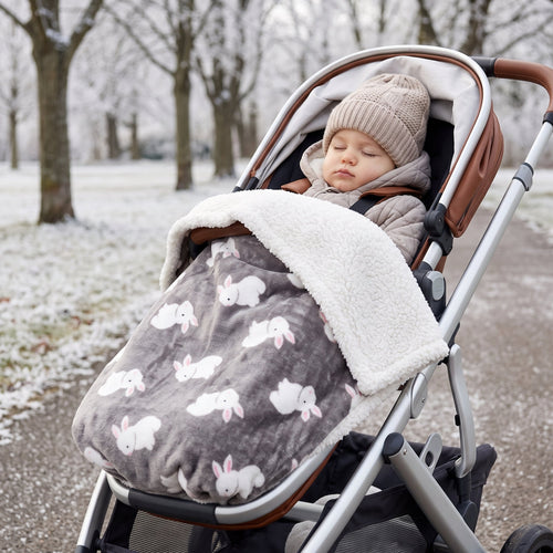 True Haven | Flannel Baby Stroller Blanket – Built for Busy Days Out, Compact & Portable