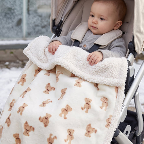 True Haven | Flannel Baby Stroller Blanket – Built for Busy Days Out, Compact & Portable