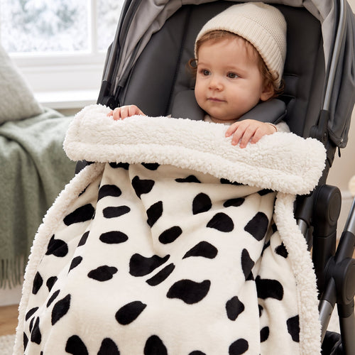 True Haven | Flannel Baby Stroller Blanket – Built for Busy Days Out, Compact & Portable