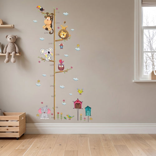 True Haven | Monkey Friends Height Growth Chart – Practical Nursery Organizer, Easy to Clean