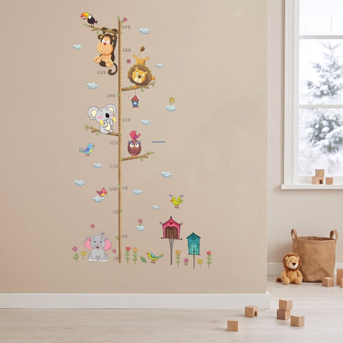 True Haven | Monkey Friends Height Growth Chart – Practical Nursery Organizer, Easy to Clean
