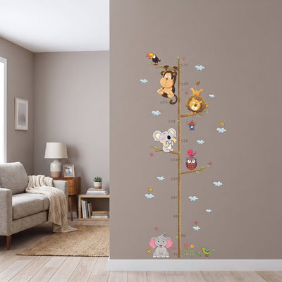 True Haven | Monkey Friends Height Growth Chart – Practical Nursery Organizer, Easy to Clean