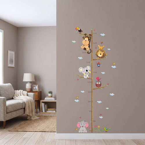 True Haven | Monkey Friends Height Growth Chart – Practical Nursery Organizer, Easy to Clean