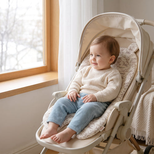 True Haven | Soft Baby Stroller Cushion – Travel-Ready Baby Essential, Easy to Pack