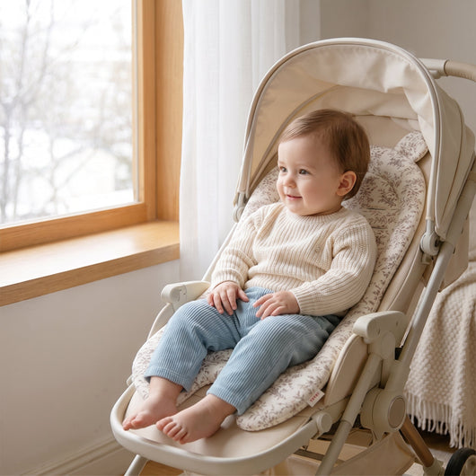 True Haven | Soft Baby Stroller Cushion – Travel-Ready Baby Essential, Easy to Pack