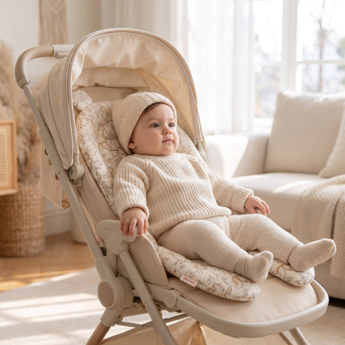 True Haven | Soft Baby Stroller Cushion – Travel-Ready Baby Essential, Easy to Pack