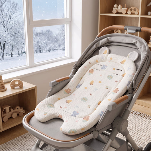 True Haven | Soft Baby Stroller Cushion – Travel-Ready Baby Essential, Easy to Pack