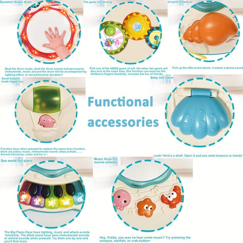 True Haven | Early Learning Musical Activity Table – Lights, Sounds & Shape Recognition, Great for Toddlers