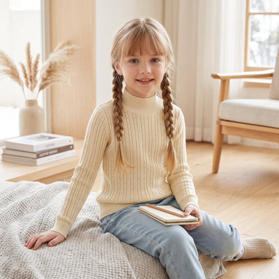 True Haven | Knit Turtleneck Sweater – Adorable Everyday Essential, Gentle on Sensitive Skin