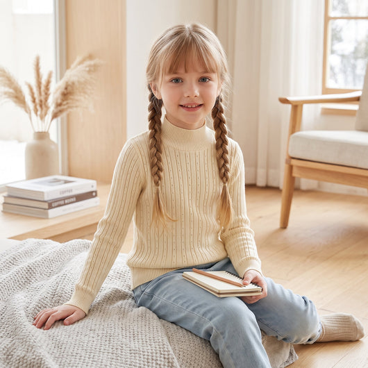 True Haven | Knit Turtleneck Sweater – Adorable Everyday Essential, Gentle on Sensitive Skin