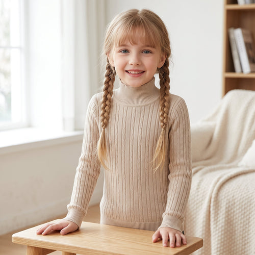 True Haven | Knit Turtleneck Sweater – Adorable Everyday Essential, Gentle on Sensitive Skin