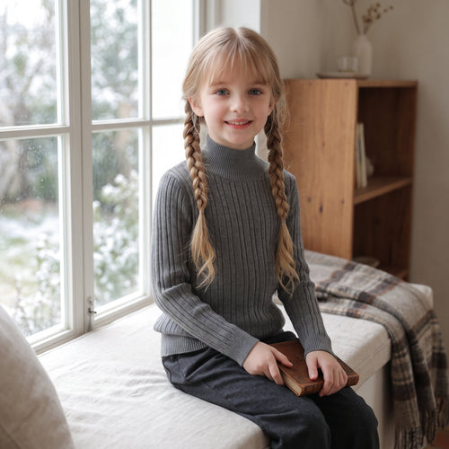True Haven | Knit Turtleneck Sweater – Adorable Everyday Essential, Gentle on Sensitive Skin
