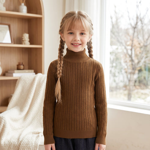 True Haven | Knit Turtleneck Sweater – Adorable Everyday Essential, Gentle on Sensitive Skin