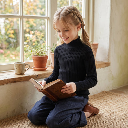 True Haven | Knit Turtleneck Sweater – Adorable Everyday Essential, Gentle on Sensitive Skin