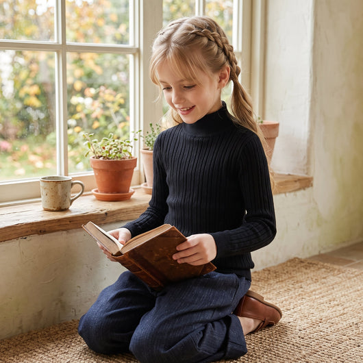 True Haven | Knit Turtleneck Sweater – Adorable Everyday Essential, Gentle on Sensitive Skin