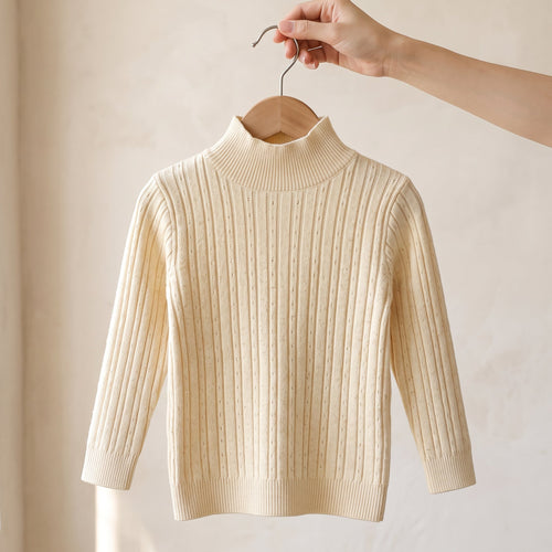 True Haven | Knit Turtleneck Sweater – Adorable Everyday Essential, Gentle on Sensitive Skin