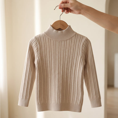 True Haven | Knit Turtleneck Sweater – Adorable Everyday Essential, Gentle on Sensitive Skin