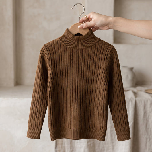 True Haven | Knit Turtleneck Sweater – Adorable Everyday Essential, Gentle on Sensitive Skin