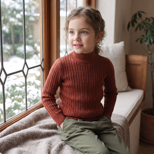 True Haven | Knit Turtleneck Sweater – Adorable Everyday Essential, Gentle on Sensitive Skin