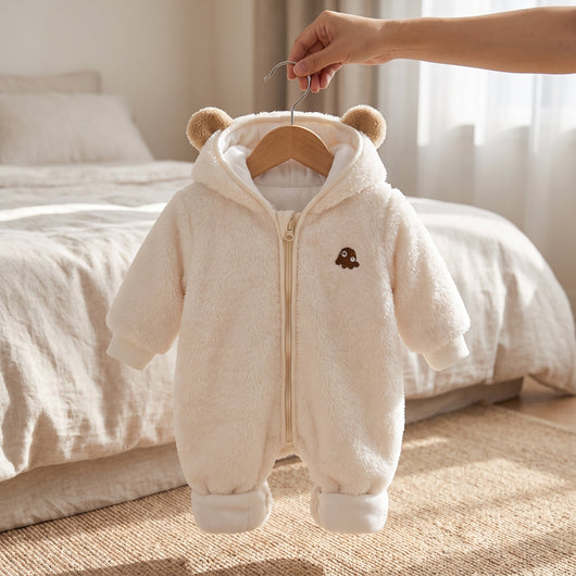 True Haven | Flannel Baby Winter Jumpsuit – Soft Everyday Wear, Breathable Comfortable Fit