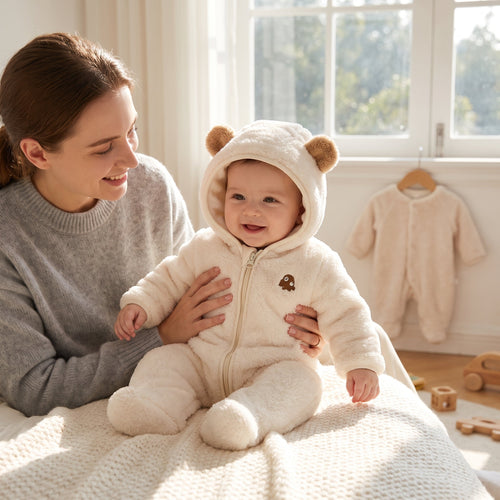 True Haven | Flannel Baby Winter Jumpsuit – Soft Everyday Wear, Breathable Comfortable Fit