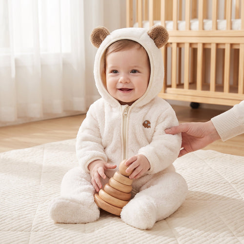 True Haven | Flannel Baby Winter Jumpsuit – Soft Everyday Wear, Breathable Comfortable Fit