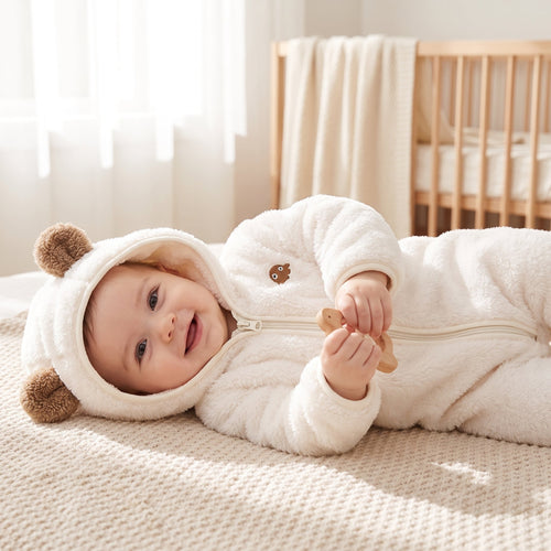 True Haven | Flannel Baby Winter Jumpsuit – Soft Everyday Wear, Breathable Comfortable Fit