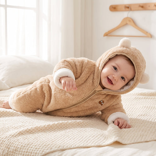 True Haven | Flannel Baby Winter Jumpsuit – Soft Everyday Wear, Breathable Comfortable Fit