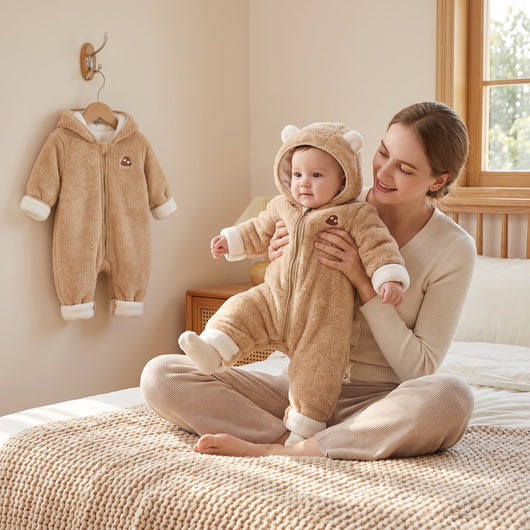 True Haven | Flannel Baby Winter Jumpsuit – Soft Everyday Wear, Breathable Comfortable Fit