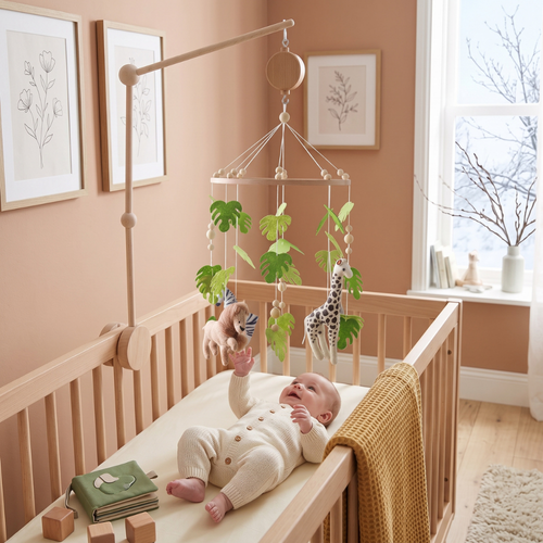 True Haven | Wren Baby Crib Mobile – Cozy Support for Naptime & Bedtime, Machine Washable