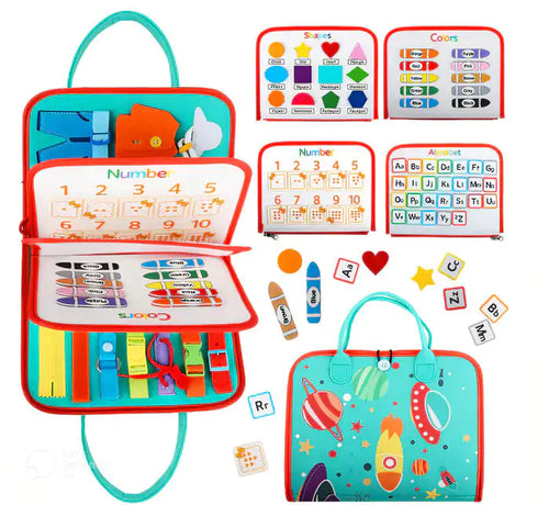 True Haven | Montessori Sensory Board – Fine Motor Skills, Compact & Portable