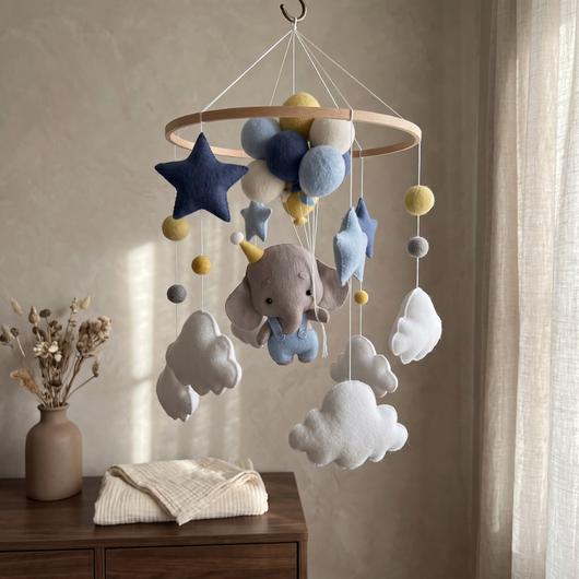 True Haven | Felt Animal Crib Mobile – Plush Comfort for Better Sleep, Hypoallergenic Materials