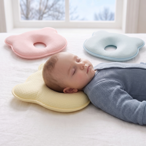 True Haven | Memory Foam Baby Pillow – Cozy Support for Naptime & Bedtime, Machine Washable