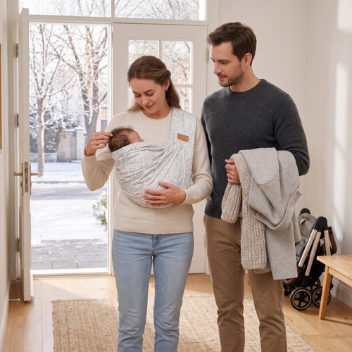 True Haven | Amber Newborn Carrier – Hands-Free Babywearing Comfort, Ergonomic Support