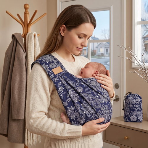 True Haven | Amber Newborn Carrier – Hands-Free Babywearing Comfort, Ergonomic Support