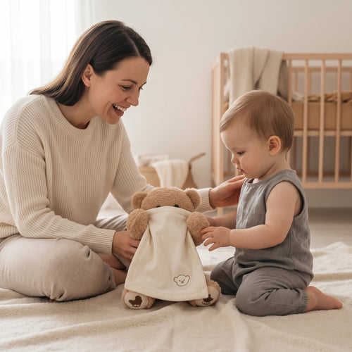 True Haven | Melody Peekaboo Bear – Screen-Free Developmental Toy, Safe for Little Hands