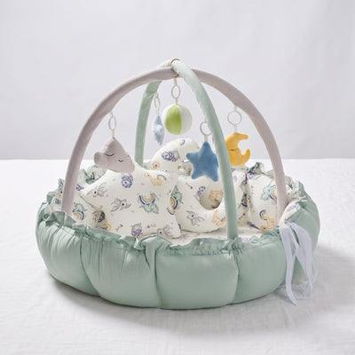 True Haven | Grove Baby Play Gym – Screen-Free Developmental Toy, Safe for Little Hands