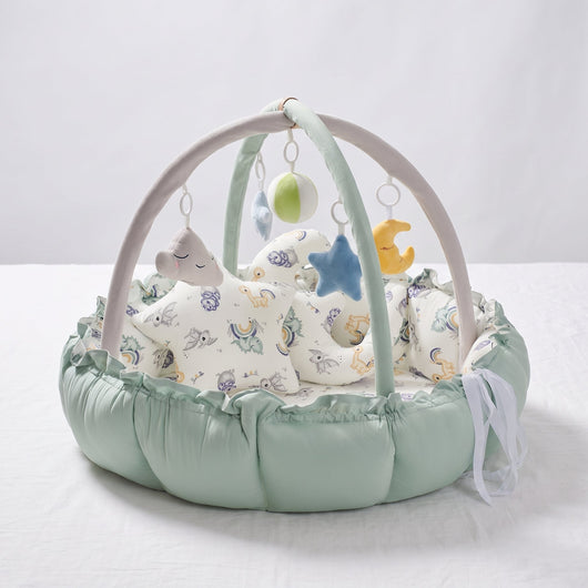 True Haven | Grove Baby Play Gym – Screen-Free Developmental Toy, Safe for Little Hands