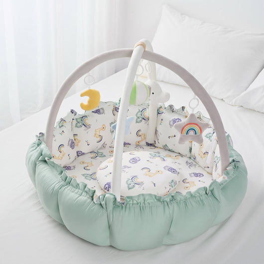 True Haven | Grove Baby Play Gym – Screen-Free Developmental Toy, Safe for Little Hands