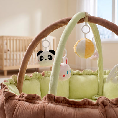 True Haven | Grove Baby Play Gym – Screen-Free Developmental Toy, Safe for Little Hands