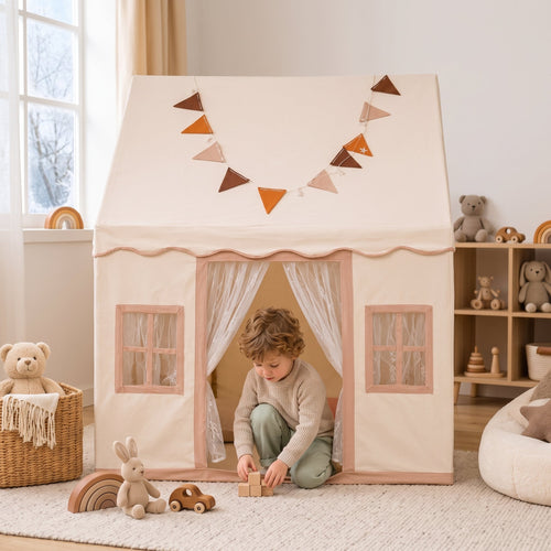 True Haven | Cottage Kids Play Tent – Hands-On Sensory Play, Encourages Early Learning
